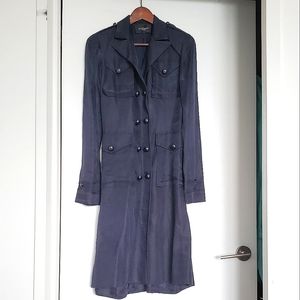 Jill Stuart Silk Wool Twill Trench Coat Fall 2008